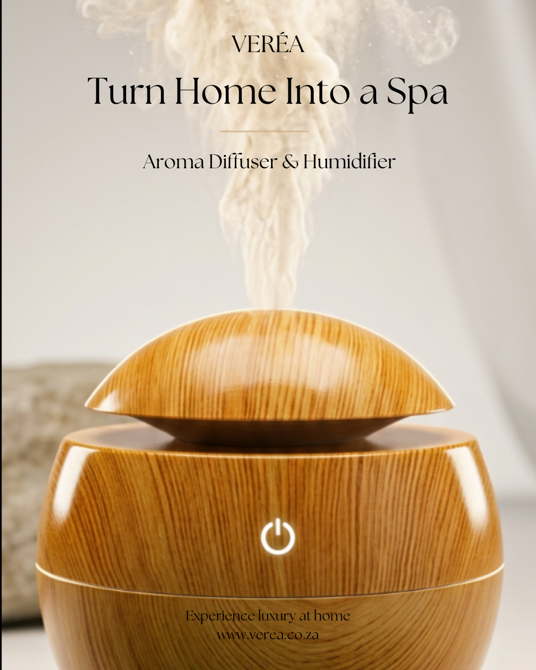 Veréa aroma diffuser and humidifier with LED mood light