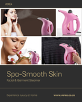 Veréa Pro facial and garment steamer in charcoal and gold