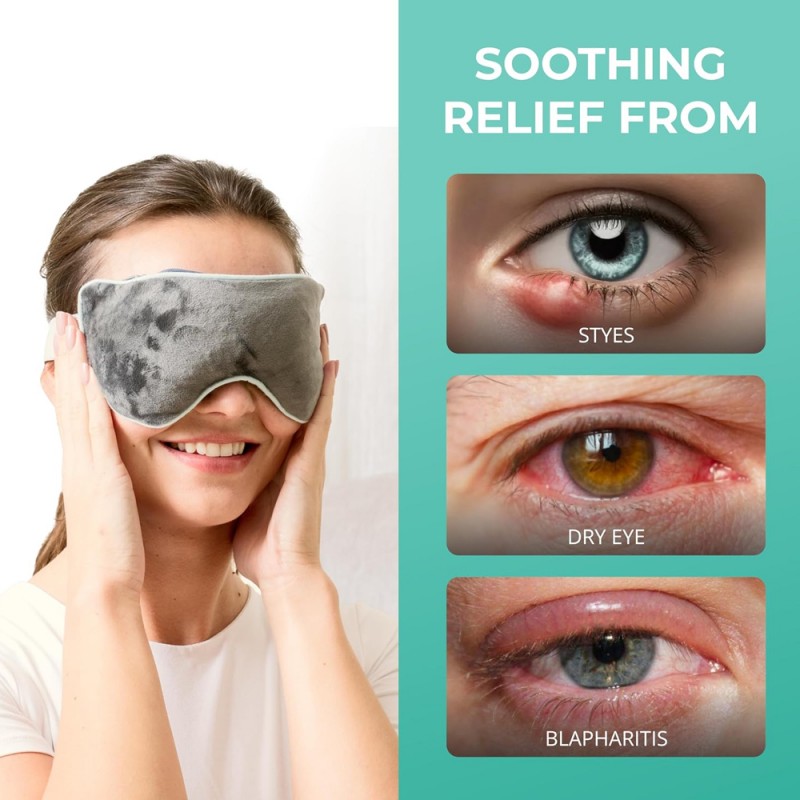 Veréa Warm Compress Eye Mask being worn