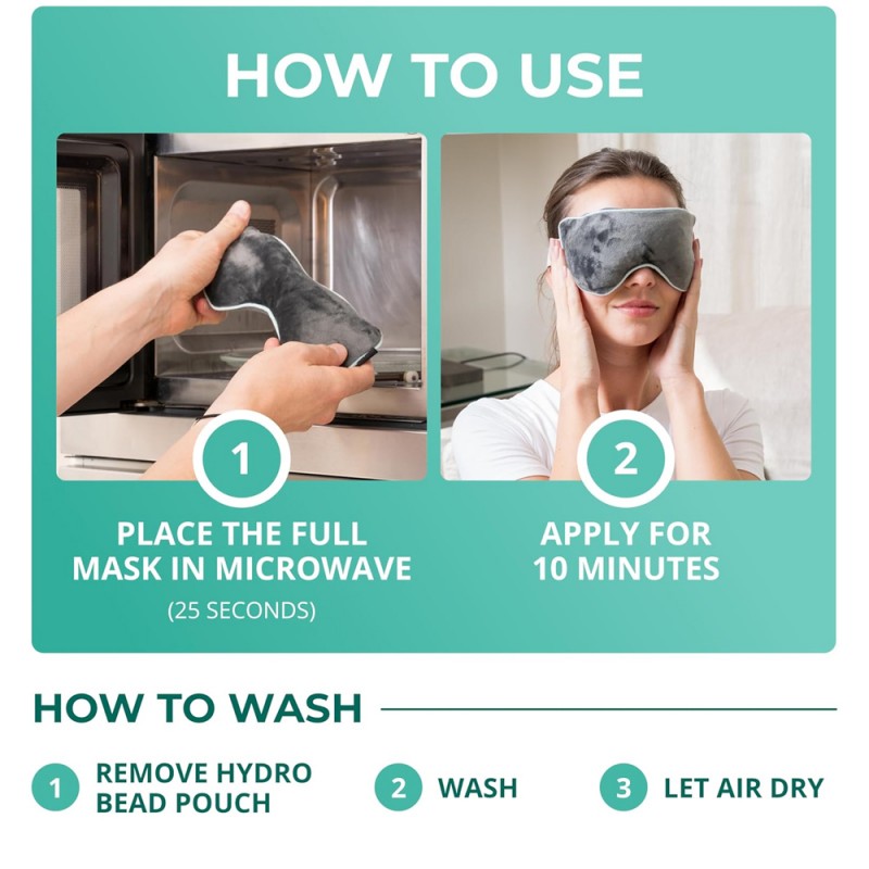 Veréa Warm Compress Eye Mask in use