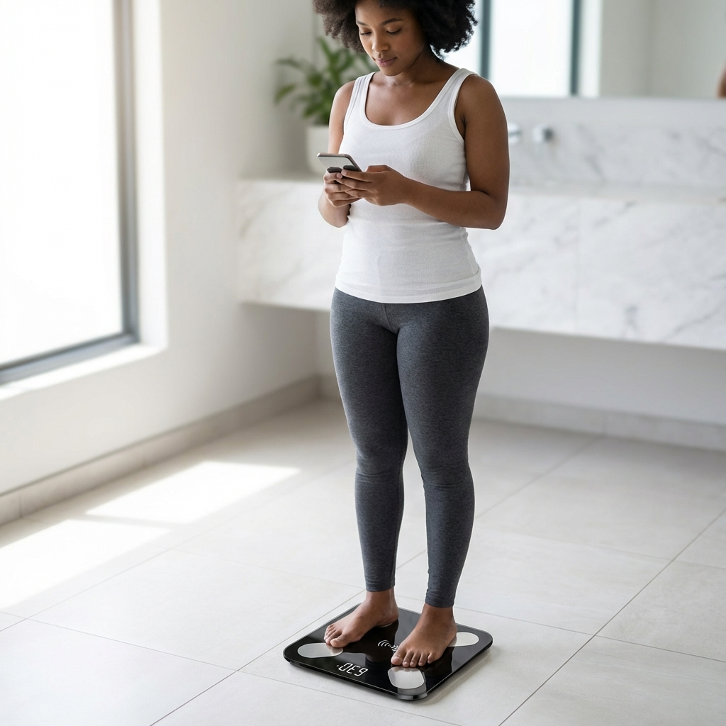 Veréa Smart Body Composition Scale in use